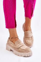 Hnedé dámske členkové kožené topánky na plochých podpätkoch s ozdobným zipsom - 38