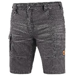 Canis (CXS) Pánske džínsové šortky CXS MURET - Šedá / čierna | 60